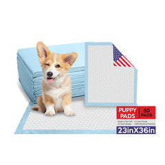 Large Disposable Dog Pee Pads – Puppy Training Pads for Dogs & Small Pets (23” x 36”, 50 Count)