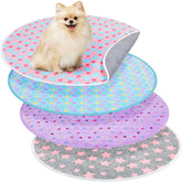 Round Washable Dog Pee Pads – Reusable Absorbent Whelping & Training Pads (32”, 4 Pack)