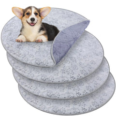 Round Washable Dog Pee Pads โ Reusable Waterproof Whelping & Training Pads (32โ, 4 Pack)