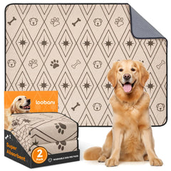 Washable Dog Pee Pads – Reusable Waterproof Non-Slip Puppy Training & Whelping Pads (36” x 48”, 2 Pack)