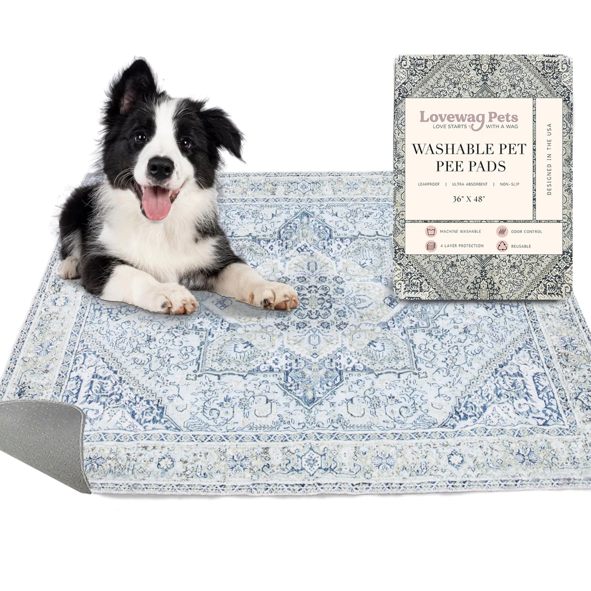 Washable Dog Pee Pads – Reusable Waterproof Non-Slip Puppy Training Pads