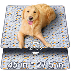Washable Dog Pee Pads – Reusable Waterproof Non-Slip Puppy Training Pads (40” x 26”, 2 Pack)
