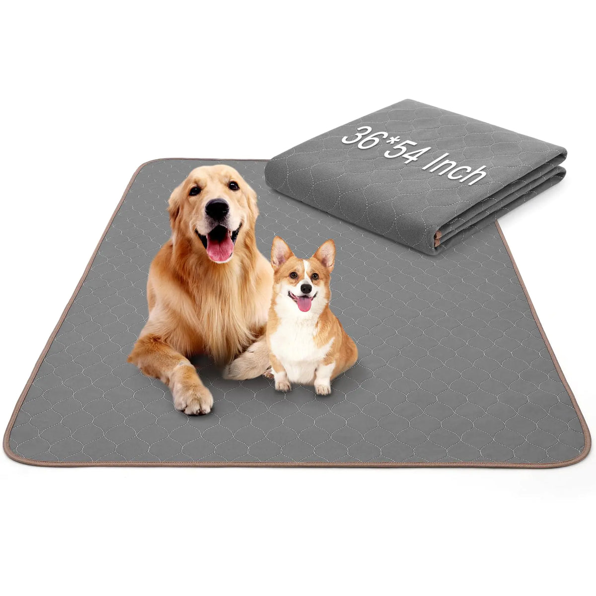 Washable Dog Pee Pads – Reusable Waterproof Puppy Training Pads (36” x 54”, 1 Pack)