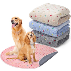 Round Washable Dog Pee Pads – Reusable Absorbent Whelping & Training Pads (36”, 4 Pack)